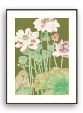 限量版画章君墨工笔【荷你有约】餐厅卧室客厅宋代美学新中式挂画