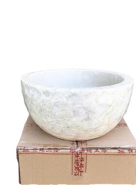 简约玻璃钢圆碗型插花盆公司前台家居金色客厅酒店大厅花艺摆件