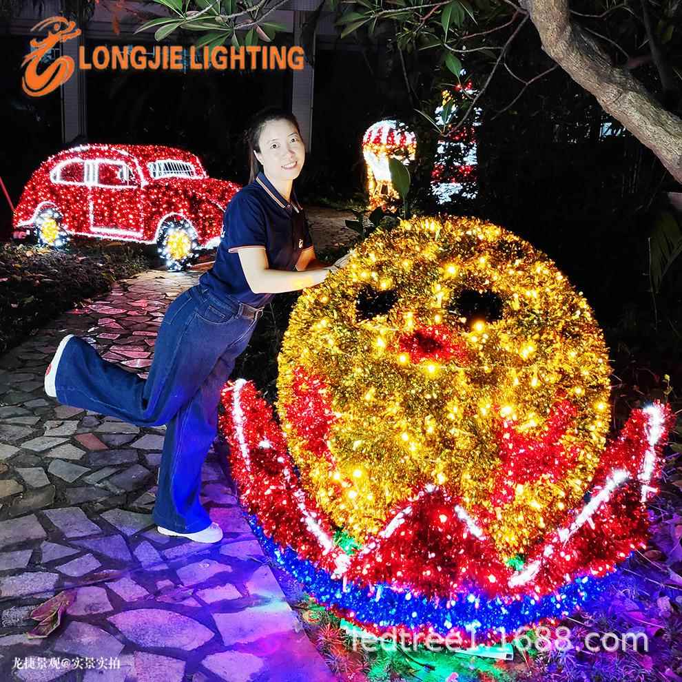 高1.2米 LED蛋蛋球造型灯发光圣诞节美陈装饰幻彩灯光节日造型灯