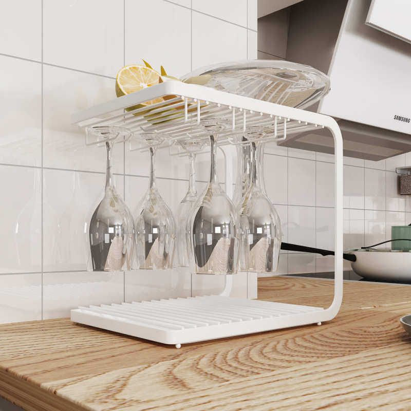 醒酒置吧台架家用倒挂桌面高脚杯架器收纳红酒物悬挂架酒柜水杯杯