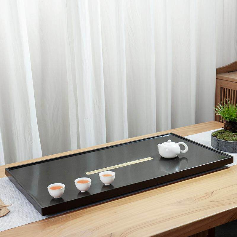 天然乌ZBU石茶金盘家用金客厅夫石头茶具功茶台简约茶海排水黑石