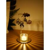 卡通动漫周边旋转烛台走马灯 香薰蜡烛杯底座氛围感道具布置摆件