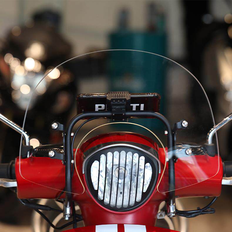 适用于标致姜戈/本田NS150LA改装PC风挡黑化一体支架带横梁高品质