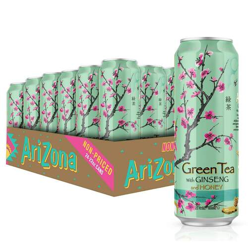 美国进口饮料Arizona亚利桑那冰茶 蜂蜜绿茶650ml 大罐果味饮料