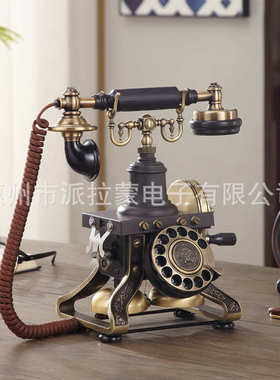 厂家直销派拉蒙HA1892TN 欧式复古仿古电话机旋转拨号电话机家居