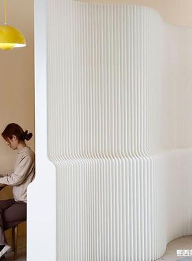 玄关隔断简约隔断板屏公室直服办播公风装店分隔栅AL100145栏办公