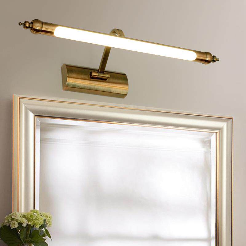 LED镜前灯 卫生间浴室红古铜色镜画灯欧美式镜柜 防雾防水厂家直