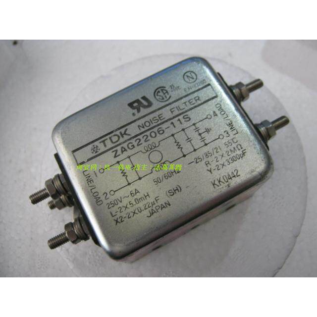 日本TDK ZAG2206-11S 250V 电源滤波器 进口6A电源滤波器