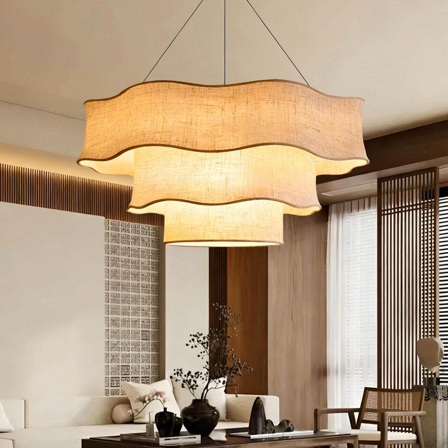 宋美学餐厅吊灯客厅主灯餐饮酒店包厢餐桌设计师款新中式复古灯