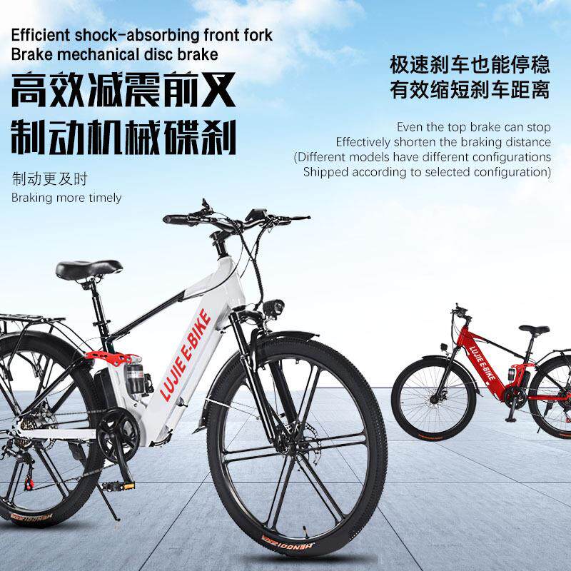 严选路捷电动自行车锂电成人轻便铝合金男女代步车助力Ebike出口