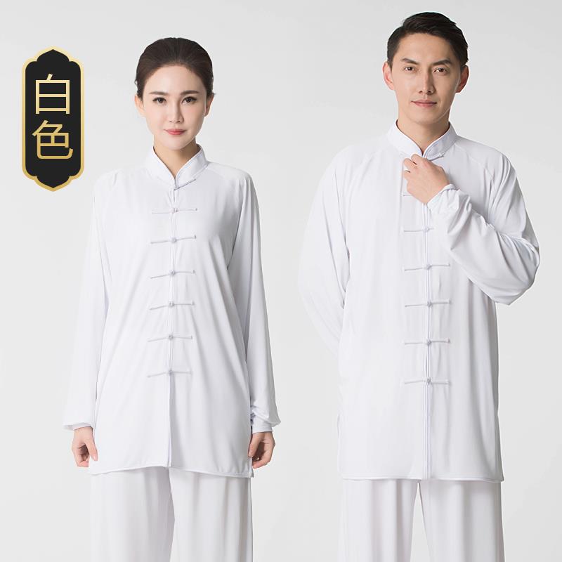 高档牛奶丝太极服夏季练功服太极拳服服装男夏赛女装武术比表演武