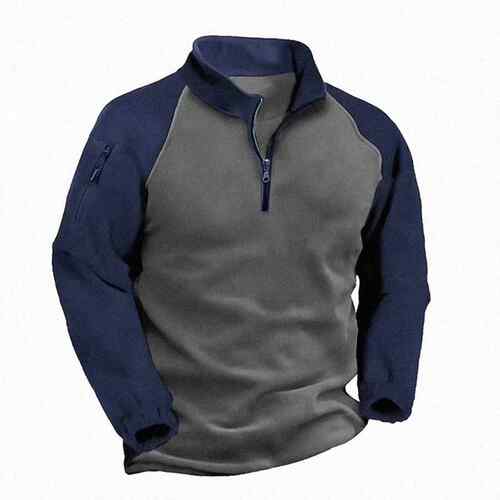 Fleece jacket men's fleece warm double-sided fleece