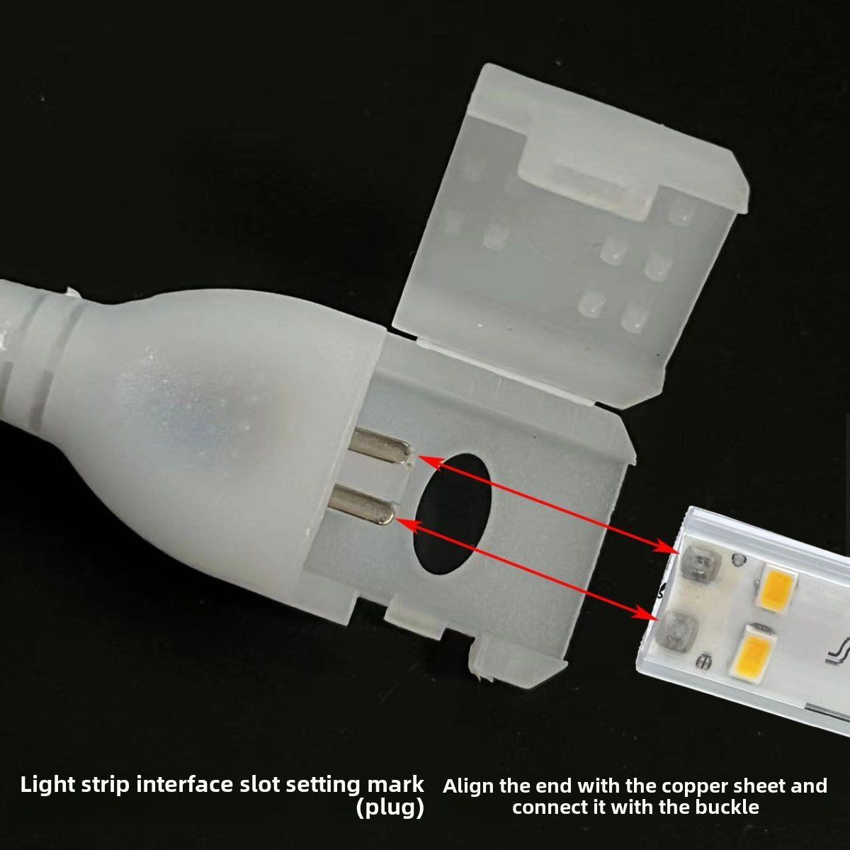 led灯带无导线专用插头驱动220V大功率15A防水2835灯带电源控制器