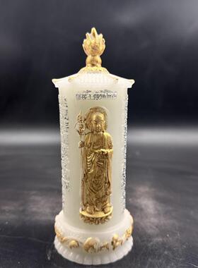 树脂摆件塔摆件夜光描金地藏菩萨大光明咒塔