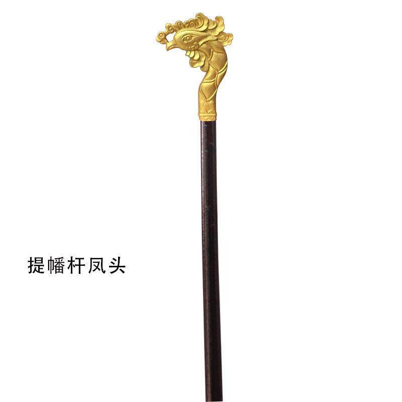 实木雕刻龙头杆提幡杆撑幡杆提灯笼大龙头杖东阳手工举幡挂幡道具