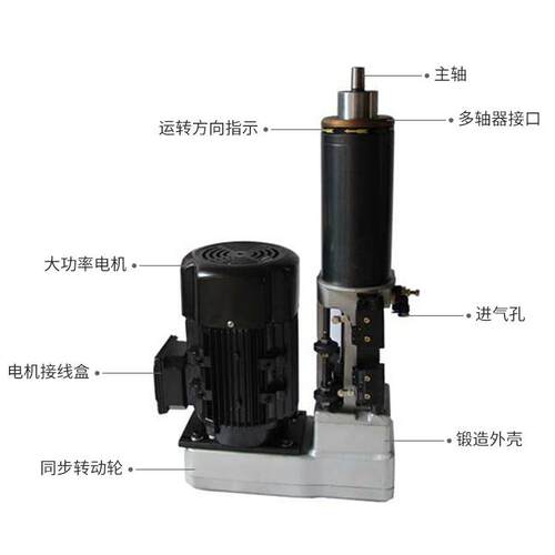 高精度气动钻销动力头供应3p/4p气动钻孔机数控自动进给钻床