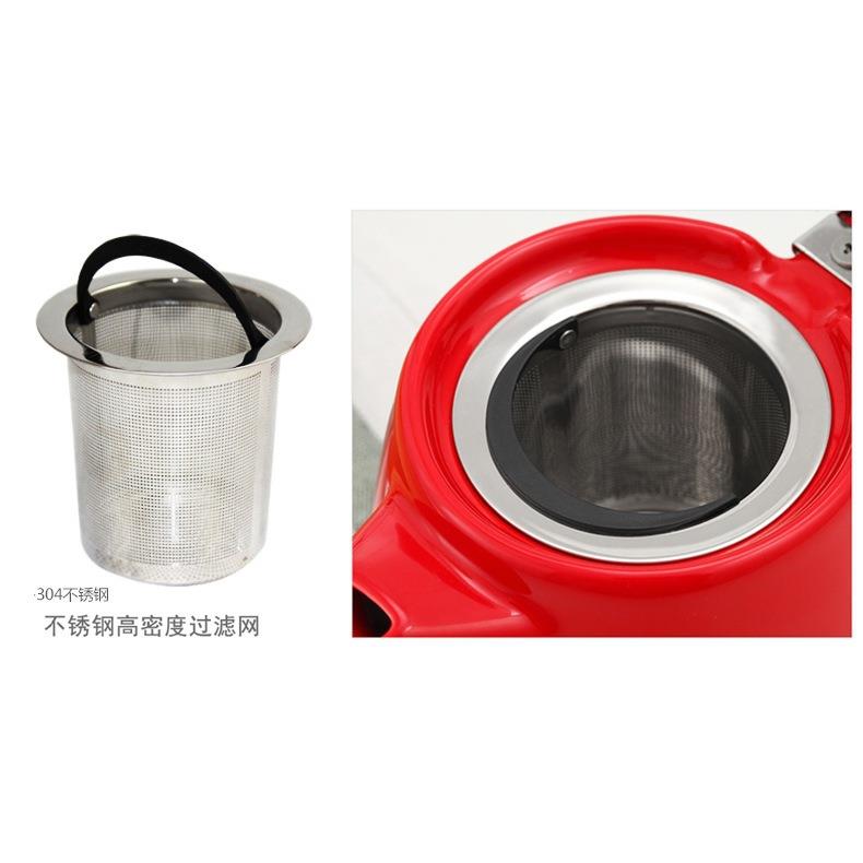 陶瓷茶壶过滤带滤网盖家用酒店泡茶壶大容量欧式咖啡壶简约花茶壶