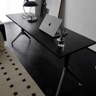 简约家用书桌餐桌现代轻奢办公洽谈桌椭圆会议桌工作台 电脑桌台式