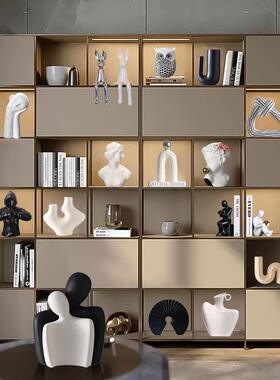 高级感现代简约办公室摆件意式极简客厅酒柜样板间轻奢高档软装饰