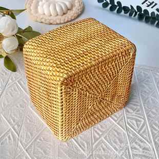 越无品牌/南藤物编水果收纳篮杂物篮南藤编多功置架客越厅办公能