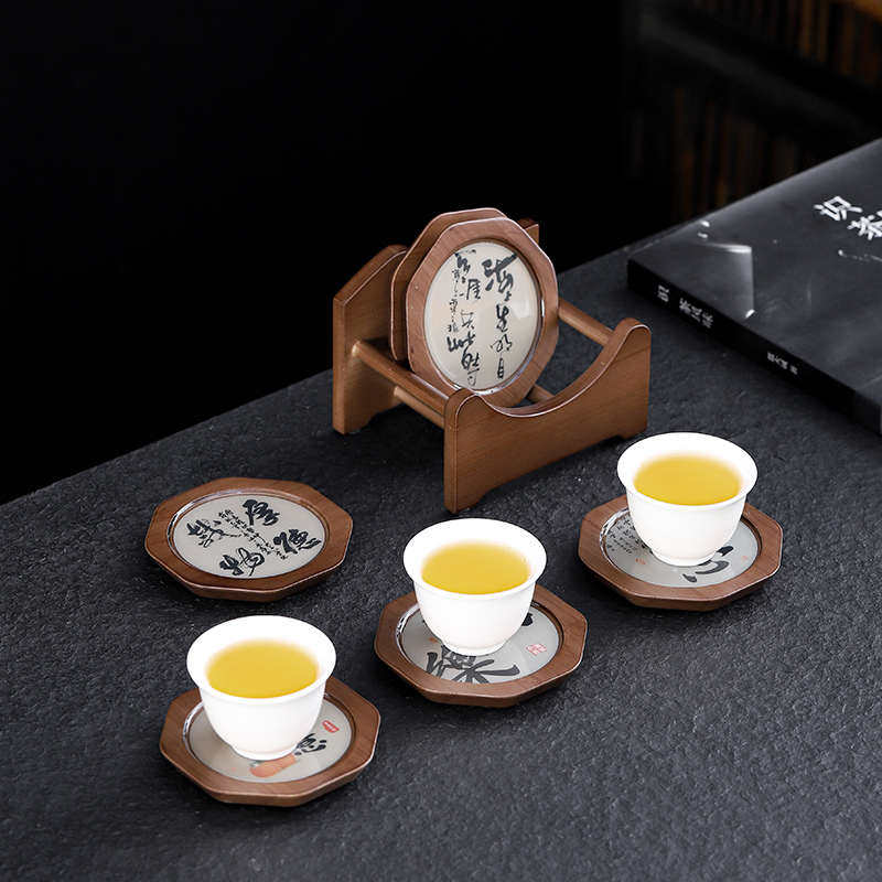 创意竹制杯垫套装茶道隔热垫杯托办公室功夫茶具配件防滑防烫茶托,餐饮具,杯垫,淘宝优惠券,粉丝福利购,淘宝优惠卷