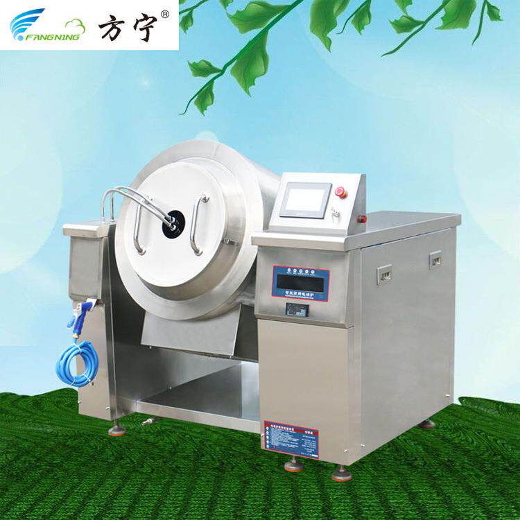 麸炒山药电磁炒药机电磁加热全自动麸炒白术设备滚筒烘炒中