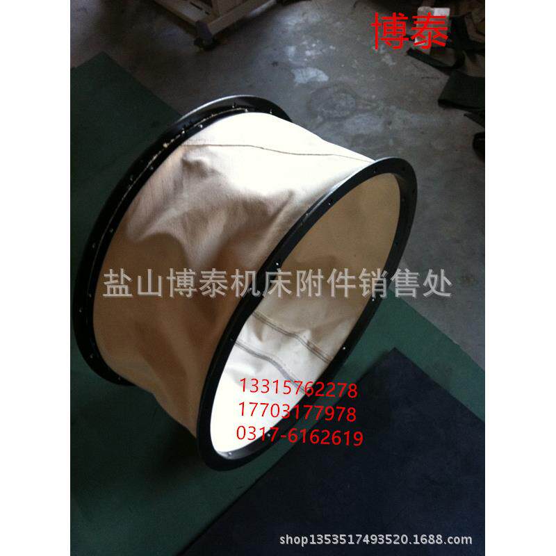 缝制耐腐蚀耐磨加厚帆布风机软连接 绿色通风伸缩防尘罩