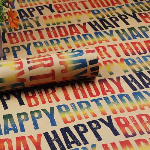 Cowhide wrapping paper Bouquet gift paper Birthday gift pape