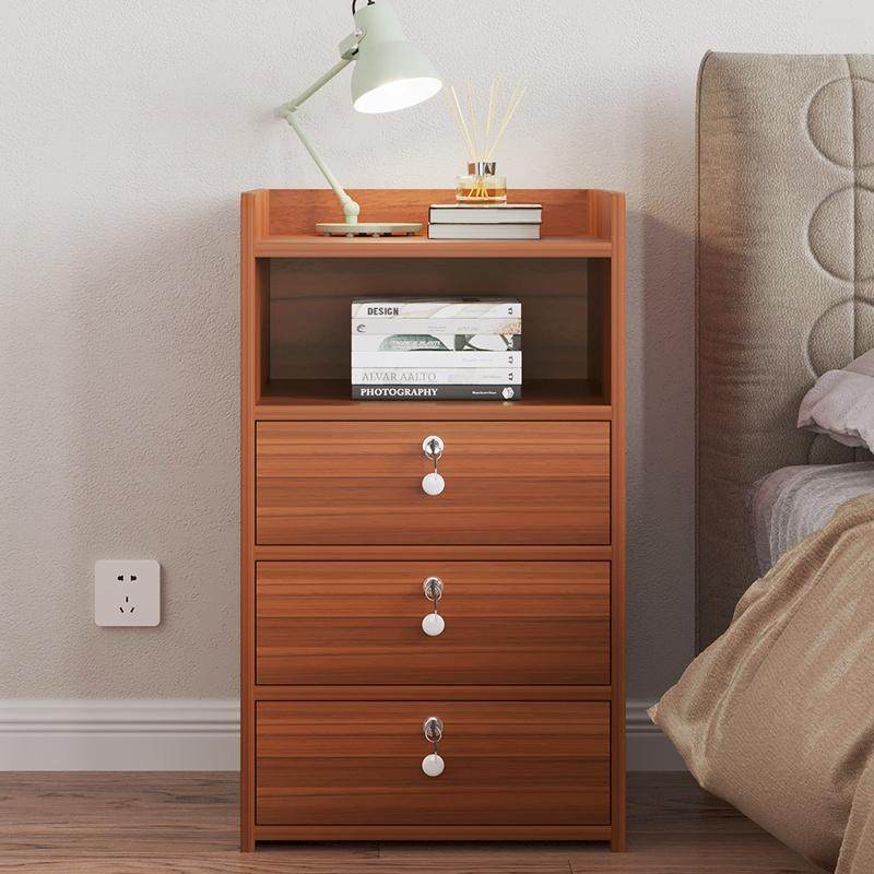 床头柜简约现代简易带锁家用收纳大容量储物柜置物架卧室出租房用,住宅家具,床头柜,淘宝优惠券,粉丝福利购,淘宝优惠卷