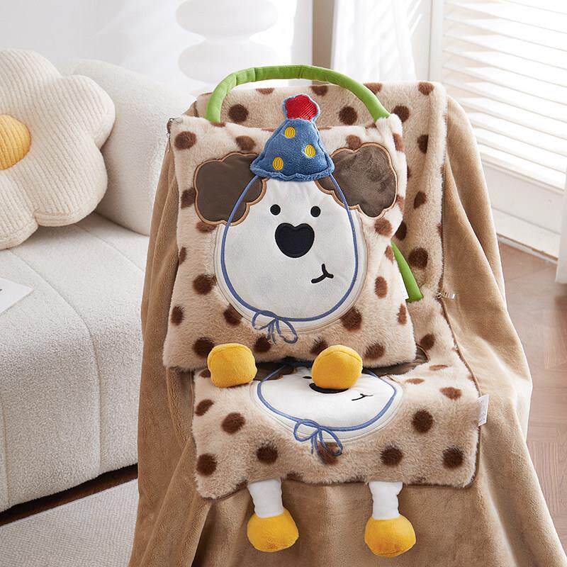 卡通可爱抱枕被子两用二合一办公室午睡空调毯子学生宿舍可爱靠垫