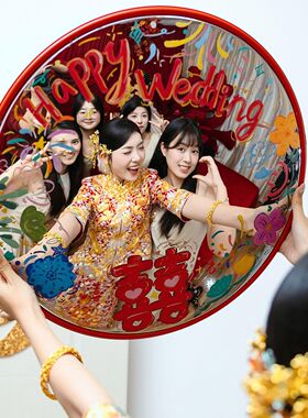 【备婚好物】拍照凹凸镜室内婚礼自拍道具结婚订婚布置装饰摆饰