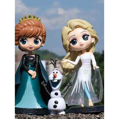 Q posket冰雪奇缘爱莎艾莎公主 安娜 elsa 模型 礼物手办蛋糕摆件