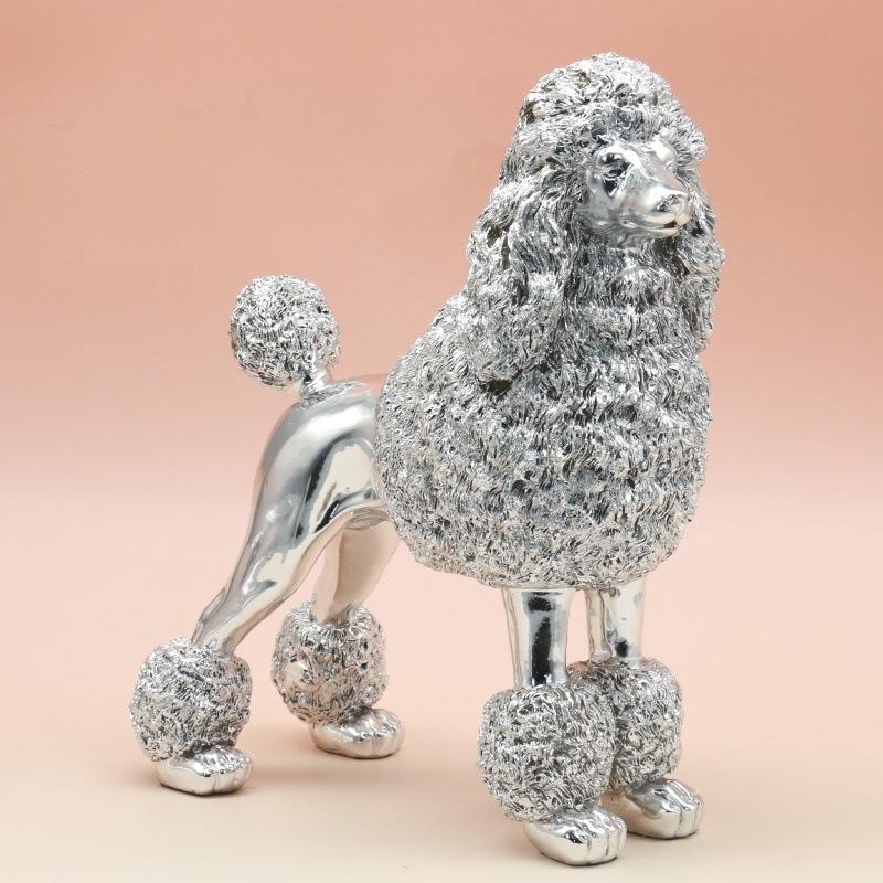 狗摆件贵犬装品客厅办公室宾房DTJ玄关树脂工艺品书饰小狗桌面摆