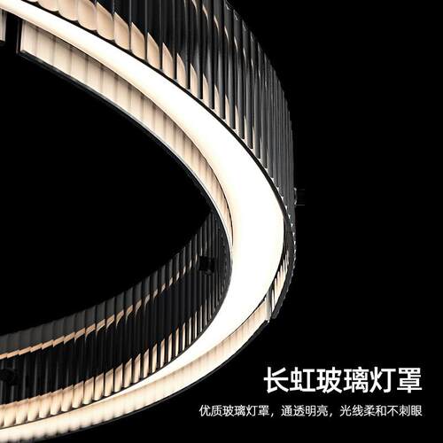 意式极简吊灯现代简约高端玻璃轻灯大气厅奢别墅餐厅主卧客329室