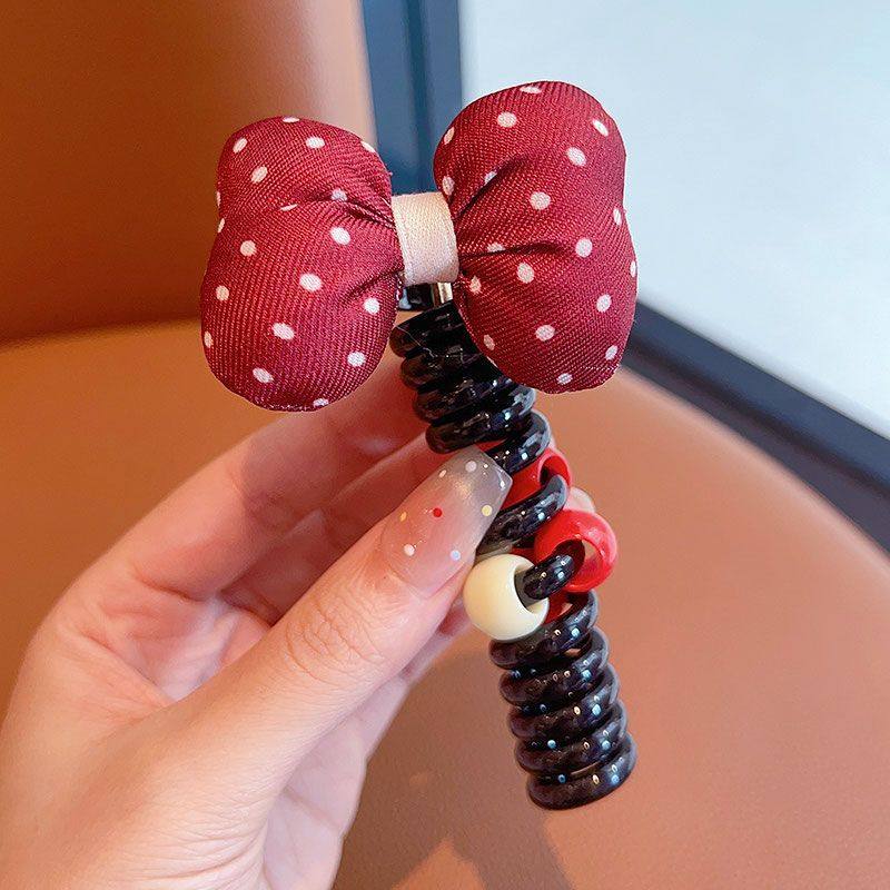 儿童新年泡泡辫头绳编发神器2025新款女童电话线发圈拜年发绳头饰,饰品/流行首饰/时尚饰品新,发饰,淘宝优惠券,粉丝福利购,淘宝优惠卷