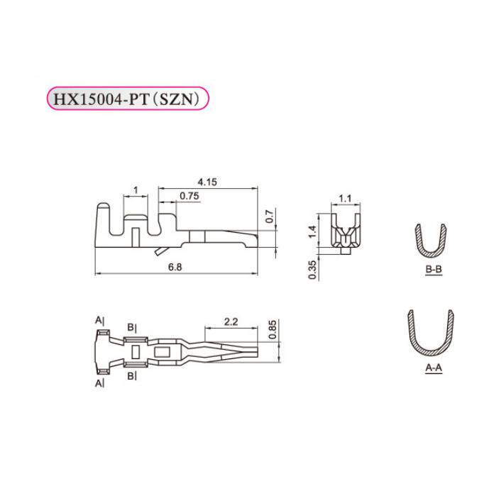 HXH红星SZN-PT 冷压连绕端子连接器 1.5mm 15004-PT 一卷8000只