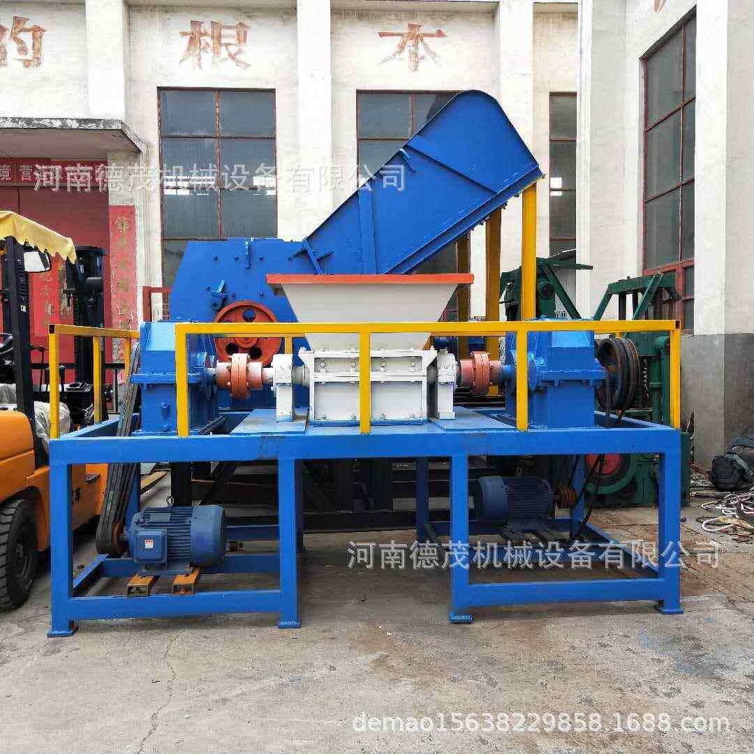 1000型金属撕碎机旧电器彩钢瓦破碎机设备轮胎木材塑料废铁撕碎机