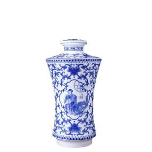 陶瓷青花瓷中彩景德镇釉供应酒瓶花瓶摆件斤花木兰酒具5厂家