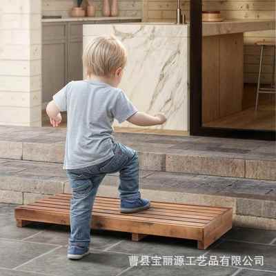 木质可移动踏板台阶脚踏凳长方形实木垫脚台阶创意门口窗前踏板