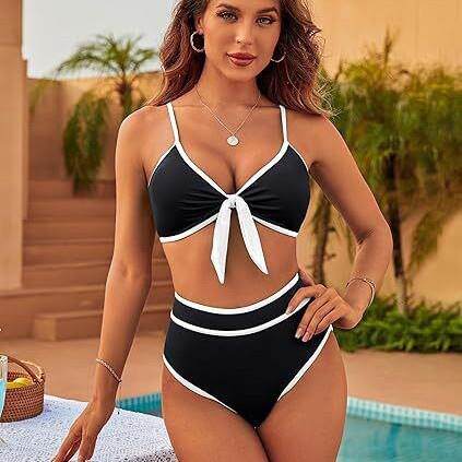 Women's tight fitting swimsuit environmentally friendly