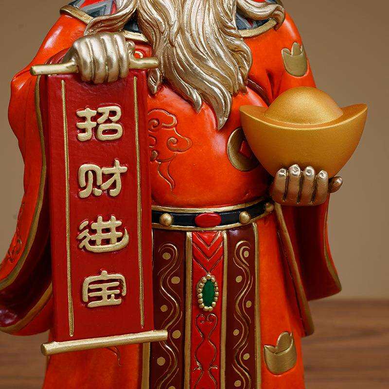 铜摆件《财神到》客厅桌面玄关财神爷摆件家用装饰品如意财神