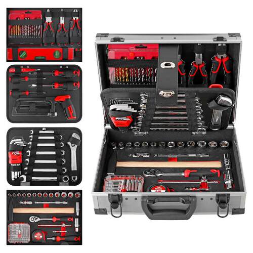 105件套工具铝箱修车工具套装修家用组合套筒扳手工具箱