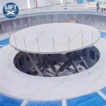 电动液压升降舞台水下测试用双跨单层固定剪叉316L不锈钢升降平台