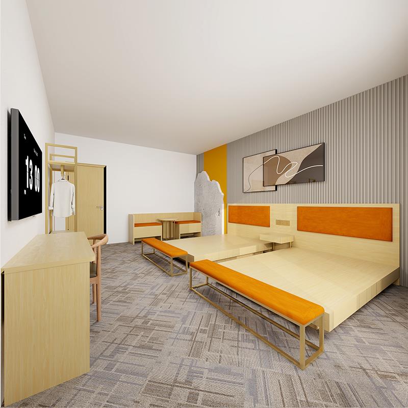 农j8快标间床民宿捷双床436家具宾家乐全套馆旅馆客房公寓酒店家