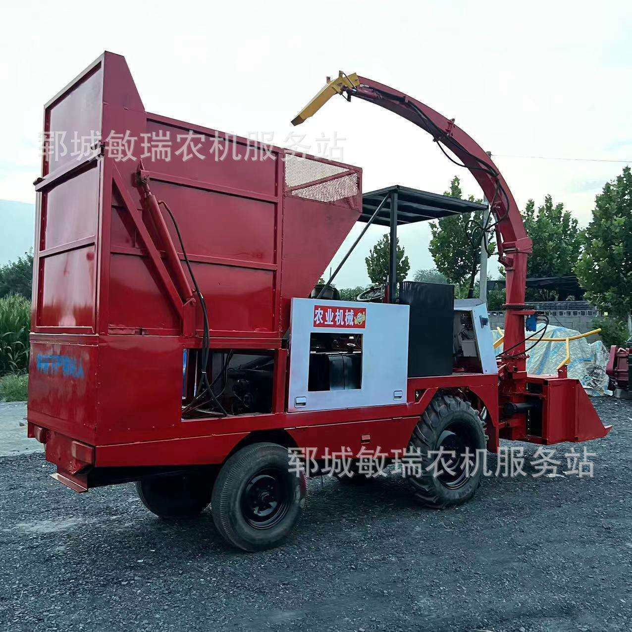 65马力家用型青储机田地圆盘割台玉米秸秆收割粉碎机