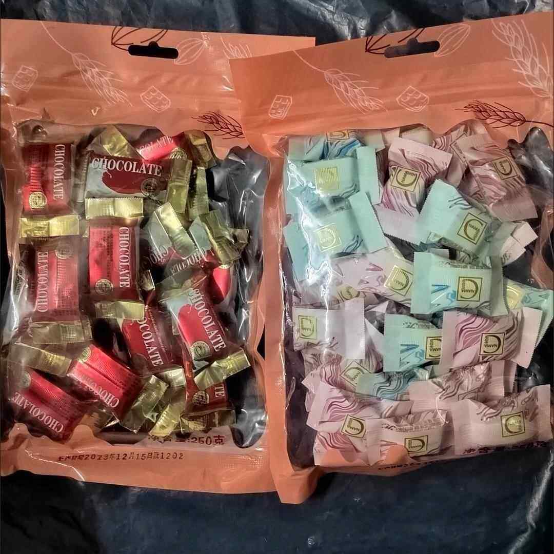 意芙纯黑巧克力散装牛奶巧克力网红小零食糖果混装250g-1kg