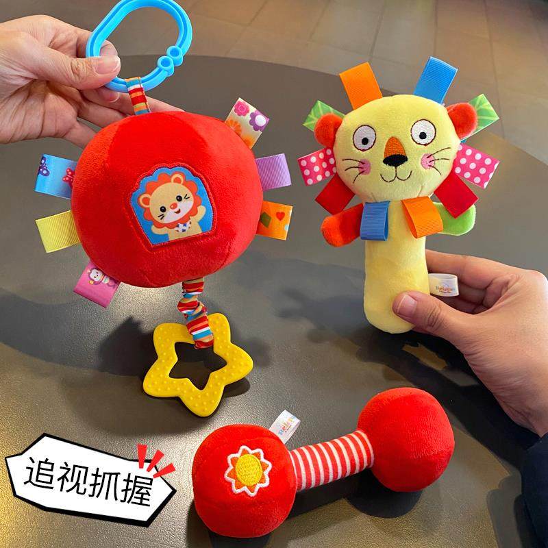 婴儿视力训练红球0-3个月新生的儿宝宝视觉追视红色软布球玩具1岁