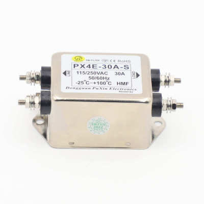 普鑫原厂滤波器220V30A电源滤波器PX4E-30A-S抗干扰滤波频率元件