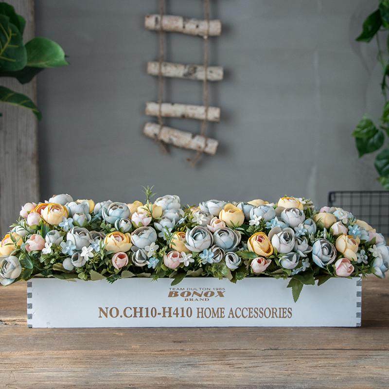 束落地餐桌客厅盆栽玫瑰摆设干花仿真假栅栏摆件绢花花卉插装饰品,鲜花速递/花卉仿真/绿植园艺,仿真绿植,淘宝优惠券,粉丝福利购,淘宝优惠卷