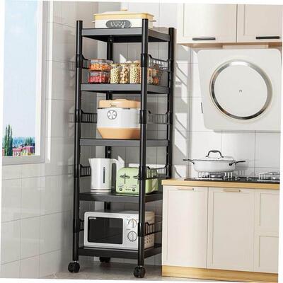 kitchen shelf floor multifunctional installation free foldin